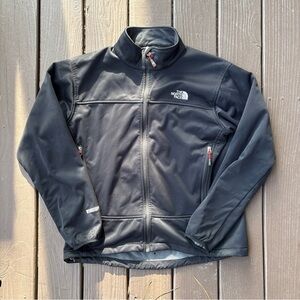 North Face Summit Series Mens Black Fleece Lined Windstopper Softshell Jacket L